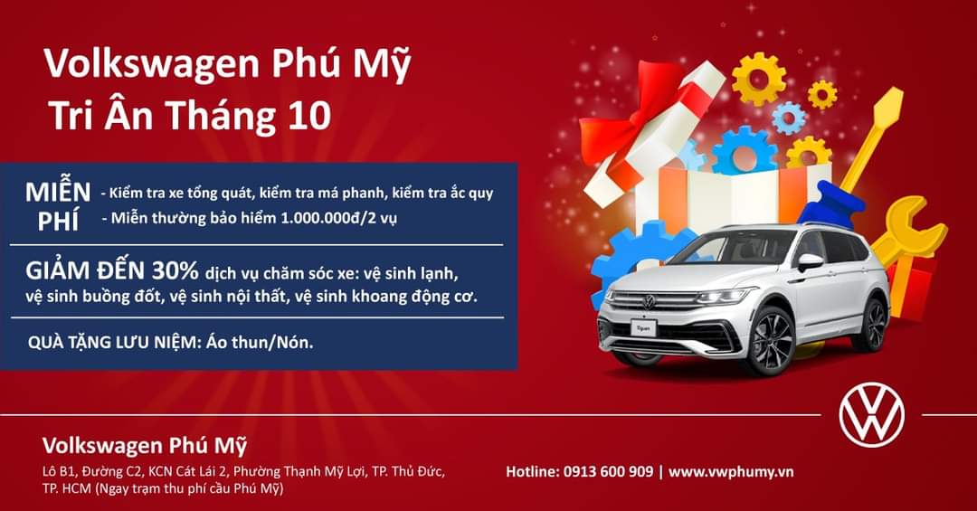 CHÀO THÁNG 10, THÁNG YÊU THƯƠNG TẠI VW PHÚ MỸ